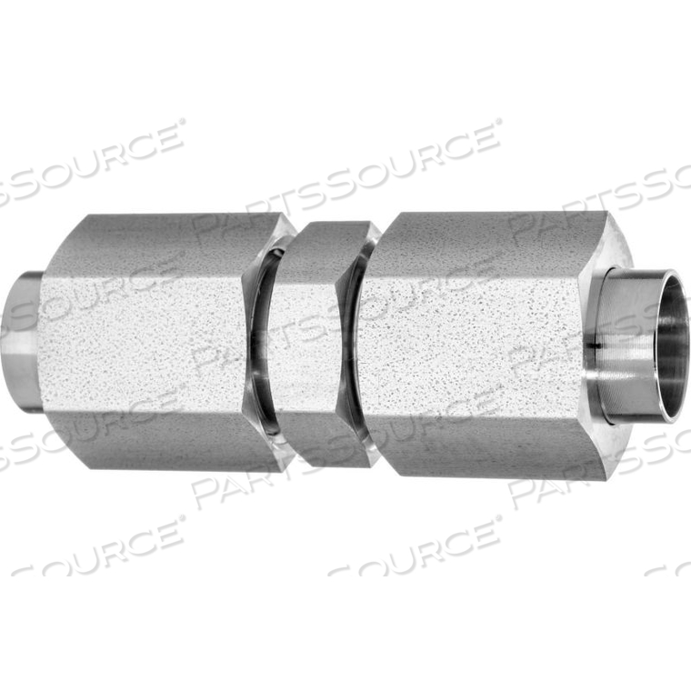 316 SS 37 DEGREE FLARED FITTING - STRAIGHT CONNECTOR FOR 1" TUBE OD 