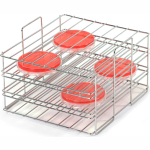STAINLESS STEEL PETRI DISH RACK, HOLDS 80 X 50MM OR 30 X 90MM PETRI DISHES by Thermo Fisher Scientific (Asheville)