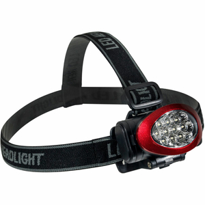 GOGREEN POWER, 10 LED HEADLAMP, RED by Perf Power Go Green