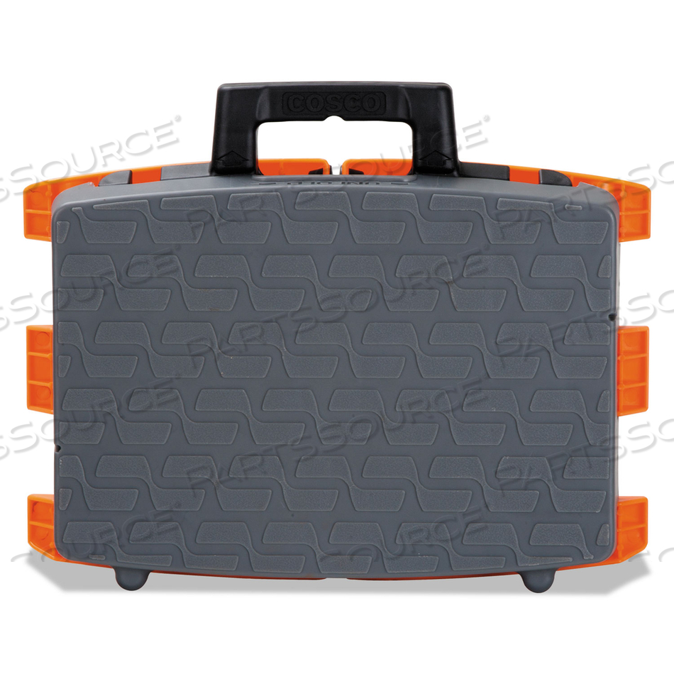 FOLDING STEP STOOL, 1-STEP, 300 LB CAPACITY, 8.5" WORKING HEIGHT, ORANGE/GRAY by Cosco