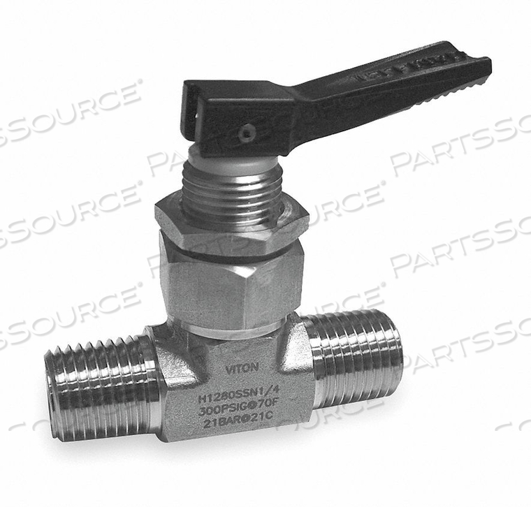 BRASS BALL VALVE INLINE MNPT 1/4 IN by Ham-Let