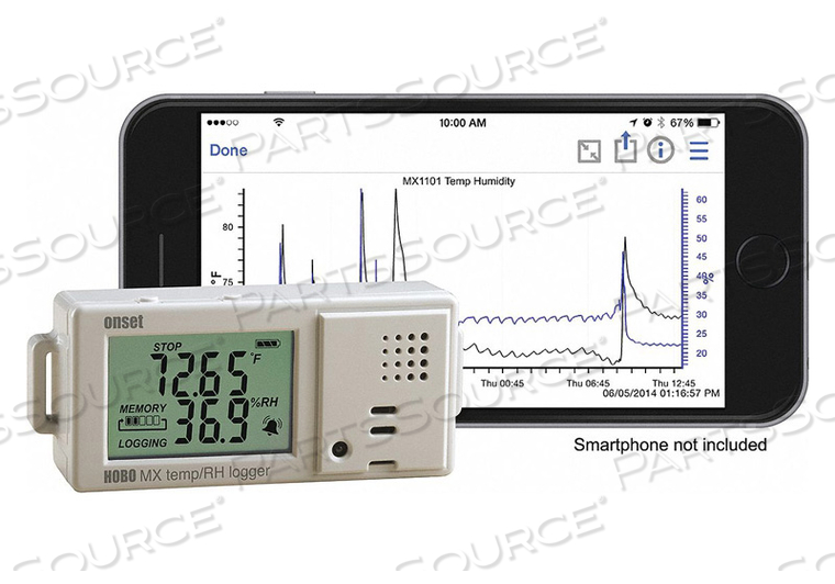 DATA LOGGER TEMP/HUMIDITY BLUETOOTH by Onset Computer Corporation