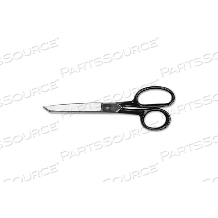 FORGED NICKEL PLATED STRAIGHT OFFICE SCISSORS, 8", BLACK 