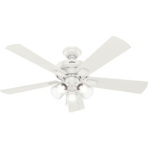 52" CRESTFIELD-FRESH WHITE - 5398 CFM W/ LIGHT KIT by Hunter Fan Co. / Casablanca Fand Co.