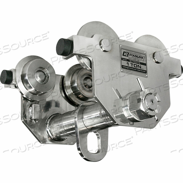 PUSH BEAM TROLLEY, STAINLESS STEEL, 1 TON by Oz Lifting Products