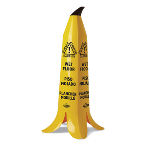 BANANA WET FLOOR CONES, 14.25 X 14.25 X 36.75, YELLOW/BROWN/BLACK by Impact Products