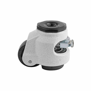 SWIVEL STEM RATCHET LEVELING CASTER - 1100 LB. - 63MM DIA. NYLON WHEEL by Foot Master