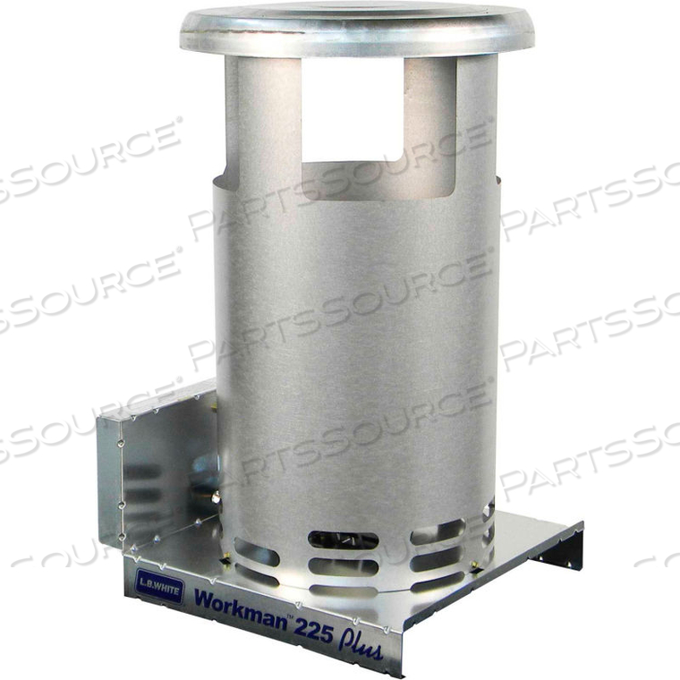 PORTABLE GAS HEATER WORKMAN 225 PLUS, 225K-45K BTU, PROPANE by L.B. White Co., Inc. PORTABLE GAS HEATER WORKMAN 225 PLUS, 225K-45K BTU, PROPANE by L.B. White Co., Inc.