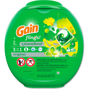 FLINGS DETERGENT PACS, 72 PODS/CONTAINER, 4 CONTAINERS - 86792 by Gain