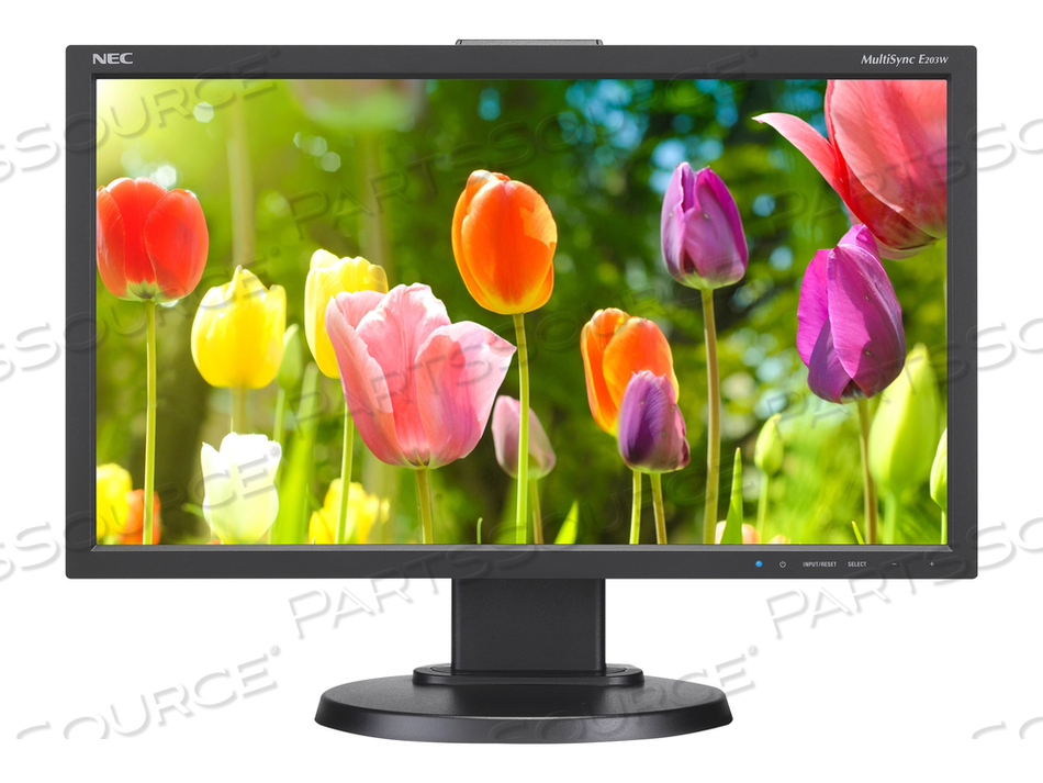 NEC MULTISYNC E203W-BK - E SERIES - LED MONITOR - 20" (19.5" VIEWABLE) - 1600 X 900 - TN - 250 CD/M² - 1000:1 - 5.5 MS - DVI-D, VGA, DISPLAYPORT - BLACK 