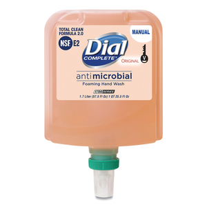 ANTIBACTERIAL FOAMING HAND WASH REFILL FOR DIAL 1700 V DISPENSER, ORIGINAL, 1.7 L, 3/CARTON by Dial