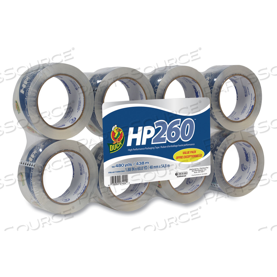 HP260 PACKAGING TAPE, 3" CORE, 1.88" X 60 YDS, CLEAR by Duck