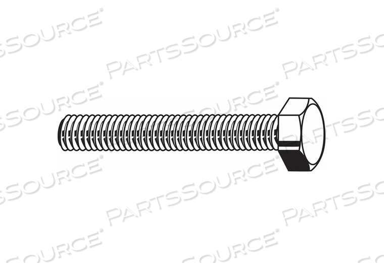 HEX HEAD CAP SCREW, STEEL, GRADE 5, BLACK OXIDE, 1/4"-20, COARSE, 1 3/4 IN LG, INCH, HRC19 by Fabory