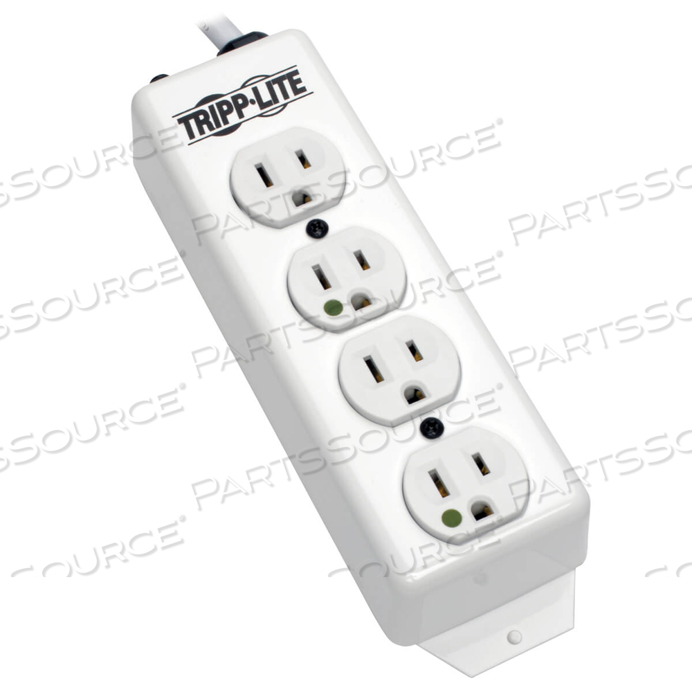 POWER STRIP MEDICAL 120V 5-15R-HG 4 OUTLET 15FT CORD METAL by Tripp Lite