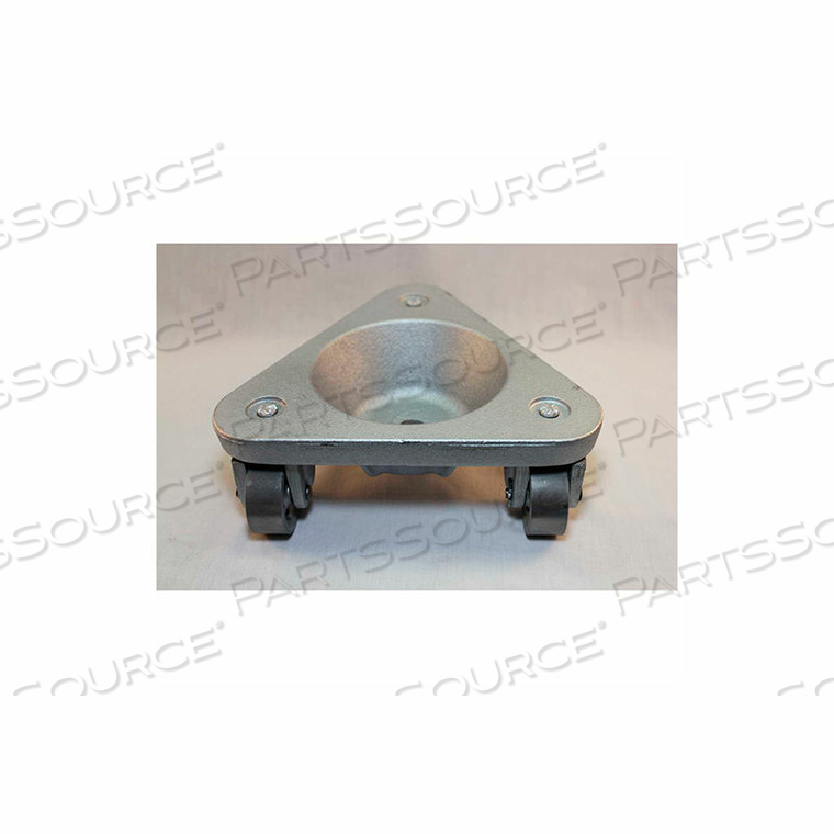 CAST IRON TRIANGULAR CUP DOLLY 2127 - SEMI STEEL WHEELS - 450 LB. CAPACITY by Bond Casters & Wheels