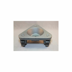 CAST IRON TRIANGULAR CUP DOLLY 2127 - SEMI STEEL WHEELS - 450 LB. CAPACITY by Bond Casters & Wheels