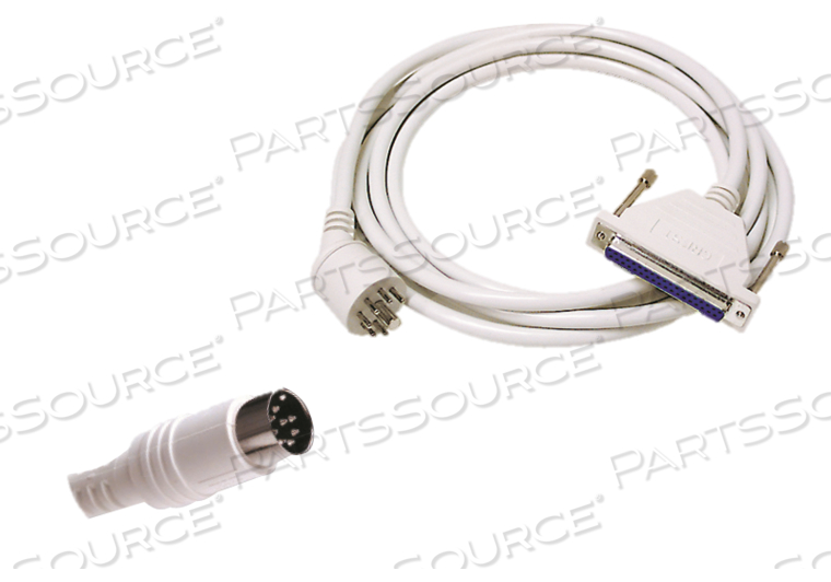 BED COMMUNICATION CABLE, 37-PIN TO JERON 8-PIN DIN WITH SECURITY LOOP RESISTOR 