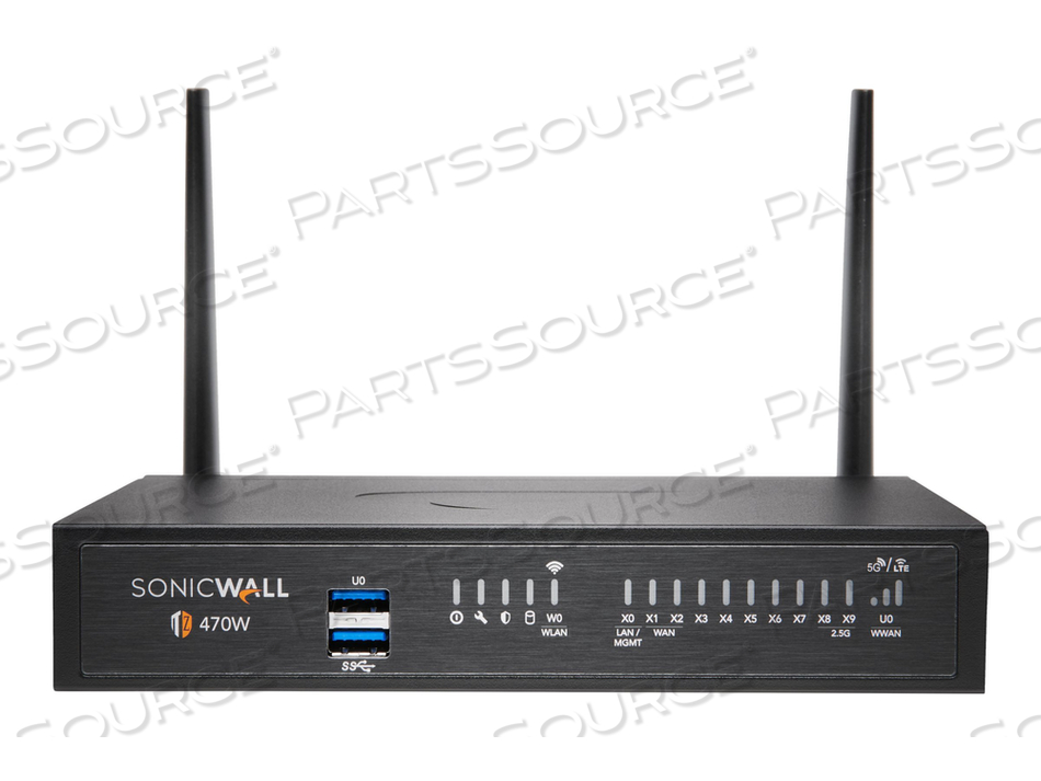TZ470W, ADVANCED EDITION, SECURITY APPLIANCE, GIGE, 2.5 GIGE, WI-FI 5, 2.4 GHZ, 5 GHZ, SONICWALL SECURE UPGRADE PLUS PROGRAM (3 YEARS OPTION by Sonicwall