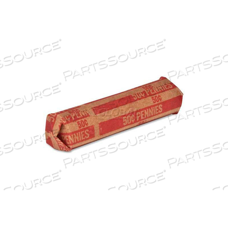FLAT COIN WRAPPER, $0.50 PENNIES CAPACITY, PRICE PACK OF 1000 by Sparco Products FLAT COIN WRAPPER, $0.50 PENNIES CAPACITY, PRICE PACK OF 1000 by Sparco Products