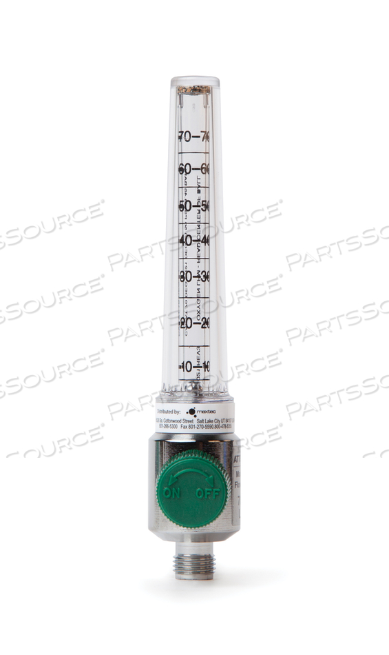 FLOWMETER, 0 TO 70 LPM, DISS, POLYCARBONATE, ISO1502 by Maxtec