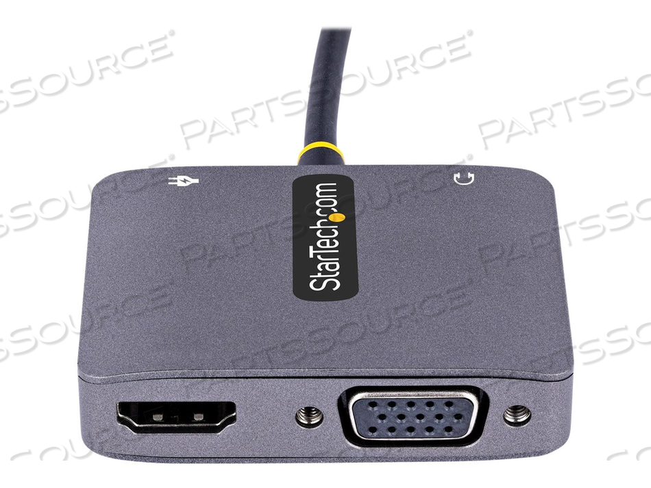 USB C VIDEO ADAPTER, USB C TO HDMI VGA MULTIPORT ADAPTER W/ 3.5MM AUDIO OUTPUT, 4K 60HZ, HDR, 100W PD 3.0, USB C MONITOR ADAPTER FOR LAPTOP, by StarTech.com Ltd. USB C VIDEO ADAPTER, USB C TO HDMI VGA MULTIPORT ADAPTER W/ 3.5MM AUDIO OUTPUT, 4K 60HZ, HDR, 100W PD 3.0, USB C MONITOR ADAPTER FOR LAPTOP, by StarTech.com Ltd.