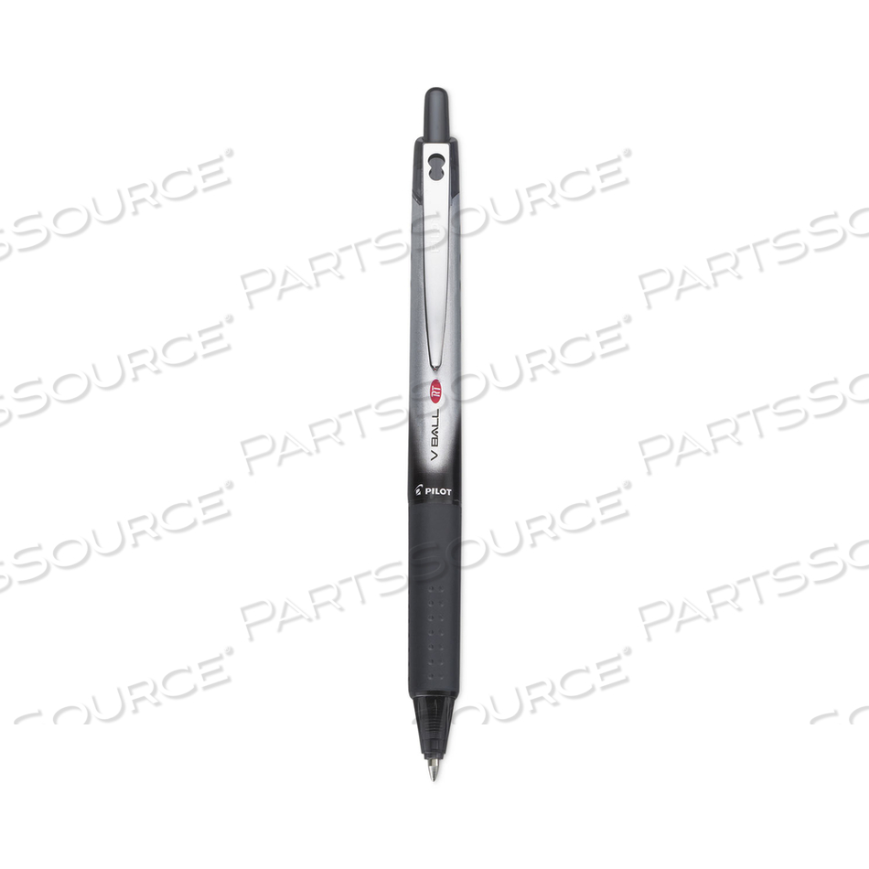 VBALL RT LIQUID INK ROLLER BALL PEN, RETRACTABLE, FINE 0.7 MM, BLACK INK, BLACK/WHITE BARREL by Pilot VBALL RT LIQUID INK ROLLER BALL PEN, RETRACTABLE, FINE 0.7 MM, BLACK INK, BLACK/WHITE BARREL by Pilot