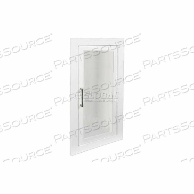 FIRE EXTINGUISHER CABINET, FULL ACRYLIC WINDOW, FULLY RECESSED 6"D, STEEL 