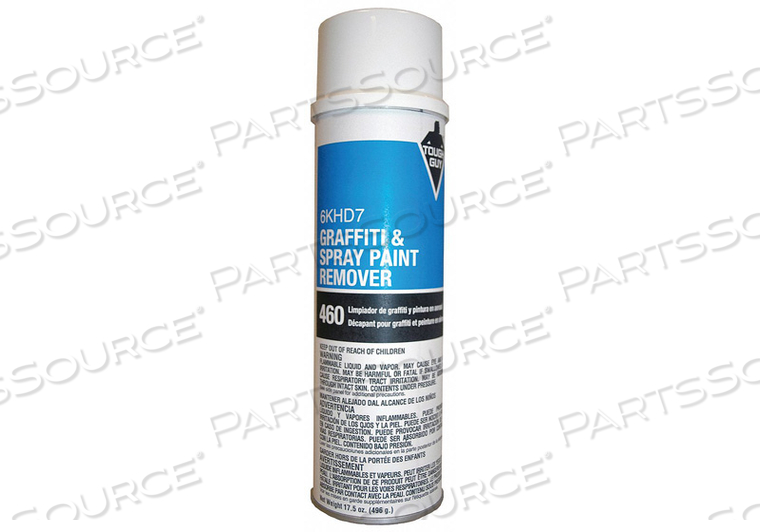GRAFFITI AND PAINT REMOVER, CONTAINER TYPE AEROSOL SPRAY CAN, CONTAINER SIZE 17.5 OZ, CLEANER FORM LIQUID, FRAGRANCE UNSCENTED, PRODUCT LABE by Tough Guy