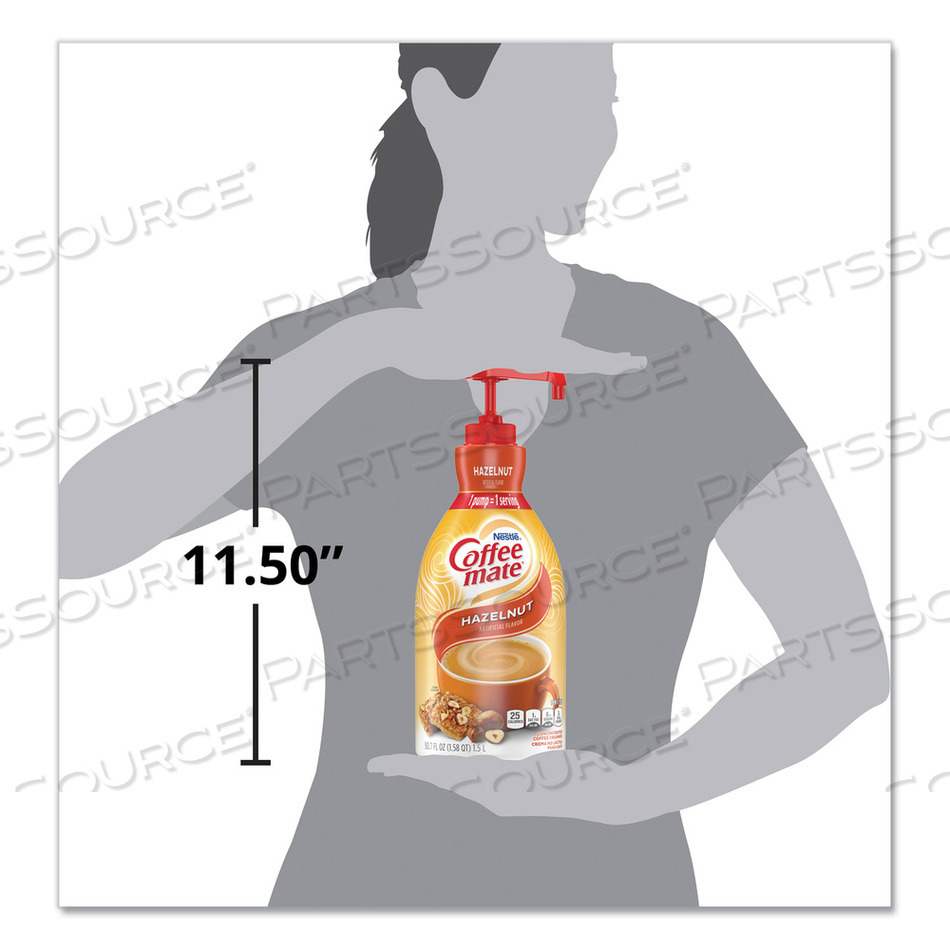 LIQUID COFFEE CREAMER, HAZELNUT, 1.5 LITER PUMP BOTTLE by Coffee-Mate