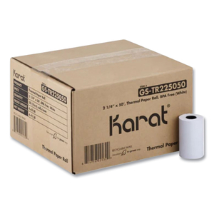 THERMAL PAPER ROLLS, 2.25" X 50 FT, WHITE, 50/CARTON by Karat