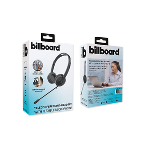 TELECOM HEADSET BINAURAL OVER THE HEAD HEADSET, BLACK by Billboard