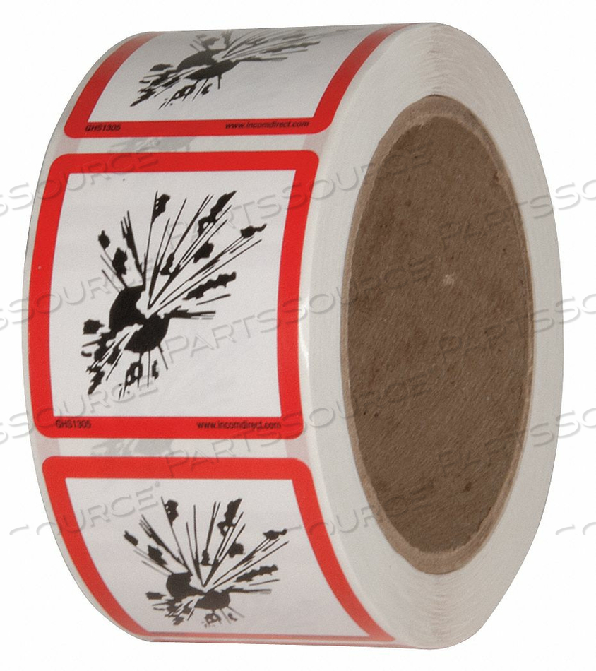 SAFETY LABEL 2 IN W X 2 IN H PK500 by Incom Manufacturing SAFETY LABEL 2 IN W X 2 IN H PK500 by Incom Manufacturing