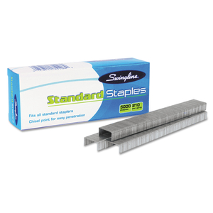 S.F. 1 STANDARD STAPLES, 0.25" LEG, 0.5" CROWN, STEEL, 5,000/BOX by Swingline GBC