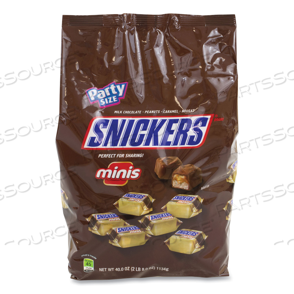 MINIS SIZE CHOCOLATE BARS, MILK CHOCOLATE, 40 OZ BAG, 2 BAGS/PACK 