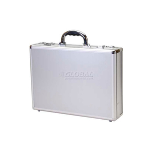 BRIEF CASE, ALUMINUM FRAME & PANELS, 18"L X 13"W X 4"H, SMOOTH SILVER by T.Z. Case International Inc.