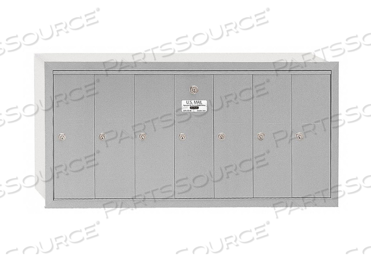 3500 SERIES 4B+ VERTICAL MAILBOX, 7 DOORS, RECESSED MOUNTED, ALUMINUM, USPS ACCESS by Salsbury Industries 3500 SERIES 4B+ VERTICAL MAILBOX, 7 DOORS, RECESSED MOUNTED, ALUMINUM, USPS ACCESS by Salsbury Industries