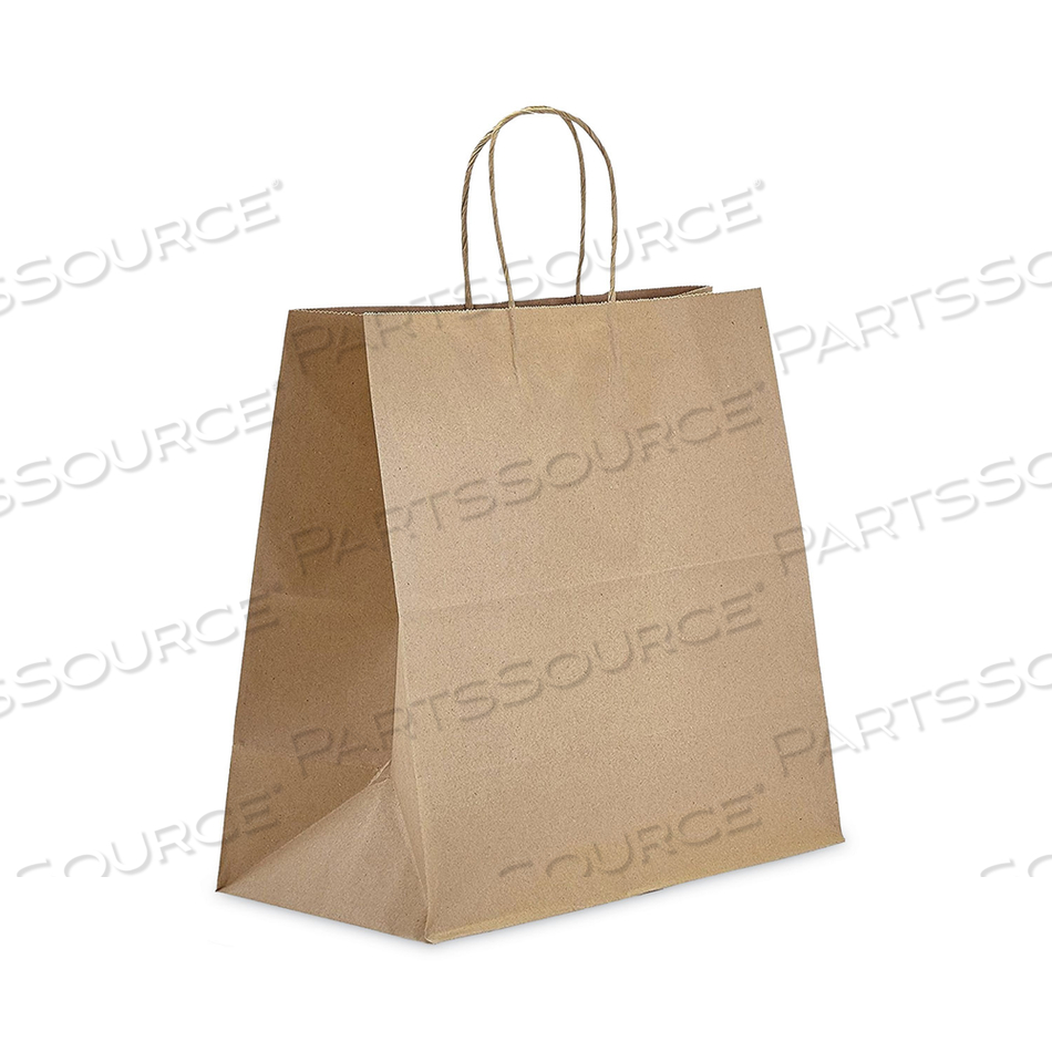 KRAFT PAPER BAGS, JR. MART, 13 X 7 X 13, NATURAL, 250/CARTON 