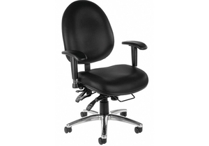 DESK CHAIR VINYL BLACK 19 TO 23 SEAT HT by OFM Inc