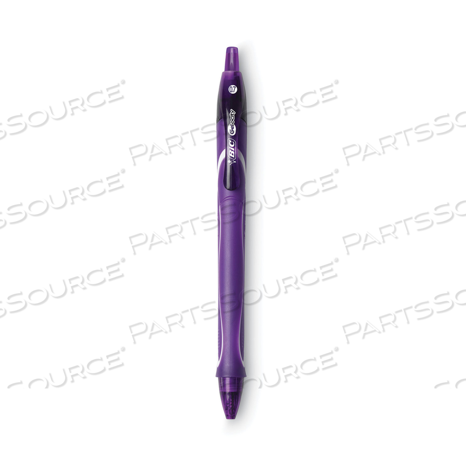 GEL-OCITY QUICK DRY GEL PEN, RETRACTABLE, MEDIUM 0.7 MM, PURPLE INK, PURPLE BARREL, DOZEN 