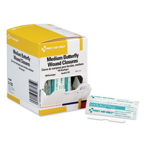 BUTTERFLY CLOSE PLASTC 3/8X1-3/4IN PK100 by First Aid Only