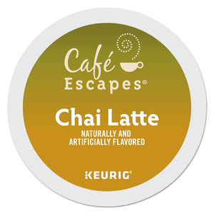 CAFE ESCAPES CHAI LATTE K-CUPS, 96/CARTON by Cafe Escapes