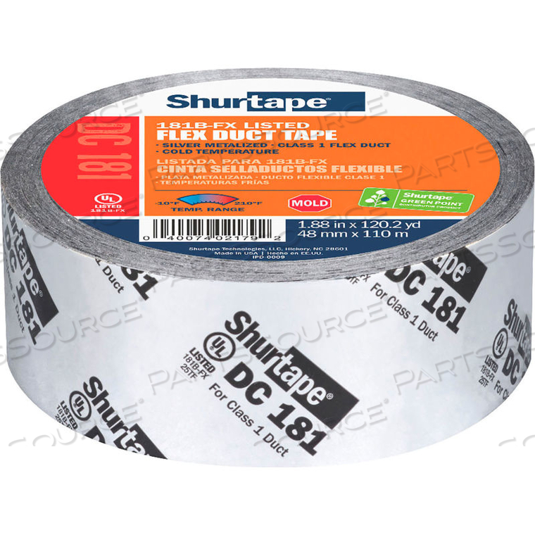 DC 181 UL 181B-FX LISTED/PRINTED FILM TAPE 48MM X 110M 