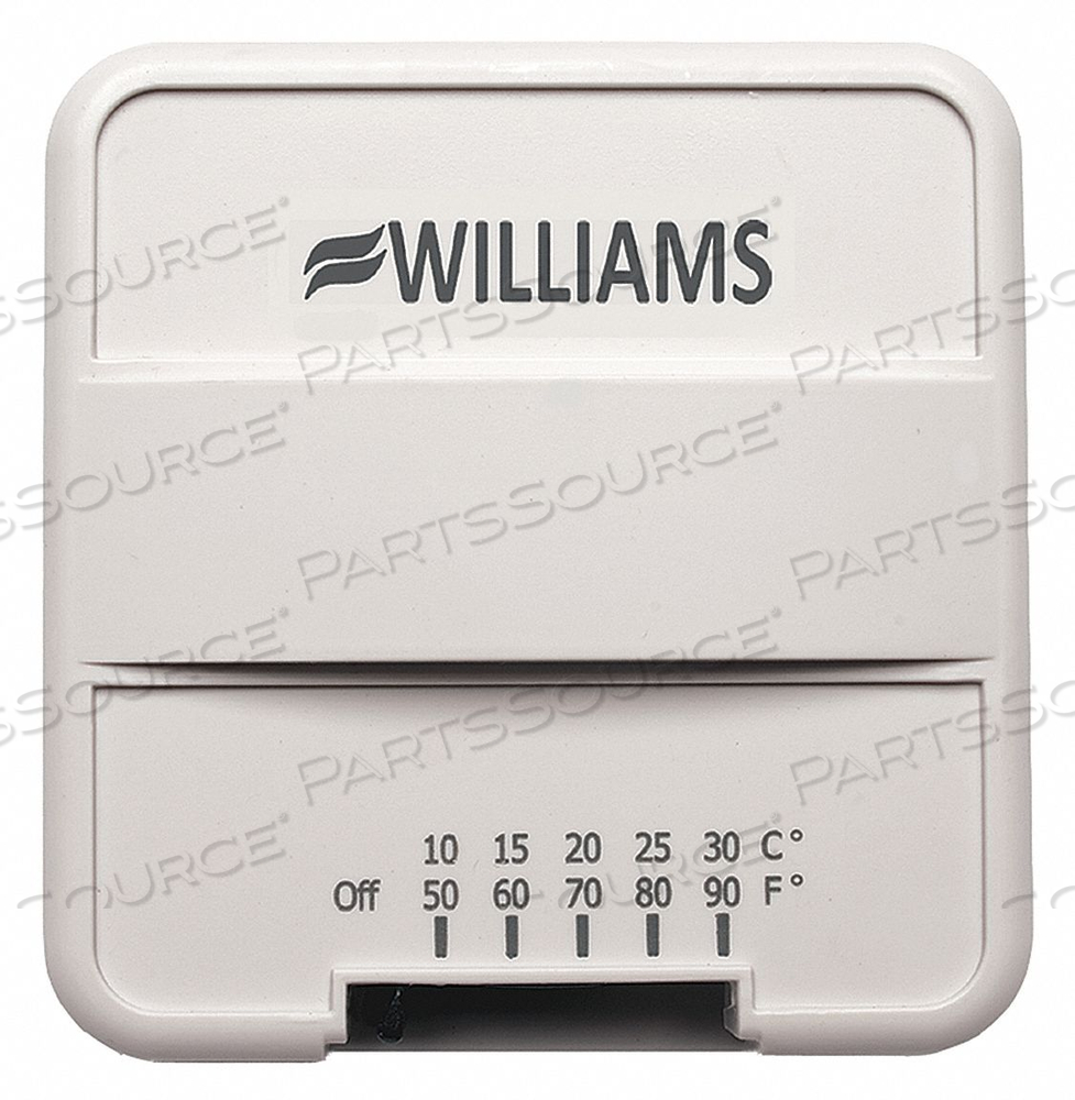 WALL MOUNT GAS HTR THERMOSTAT WHTE by Williams Comfort Products