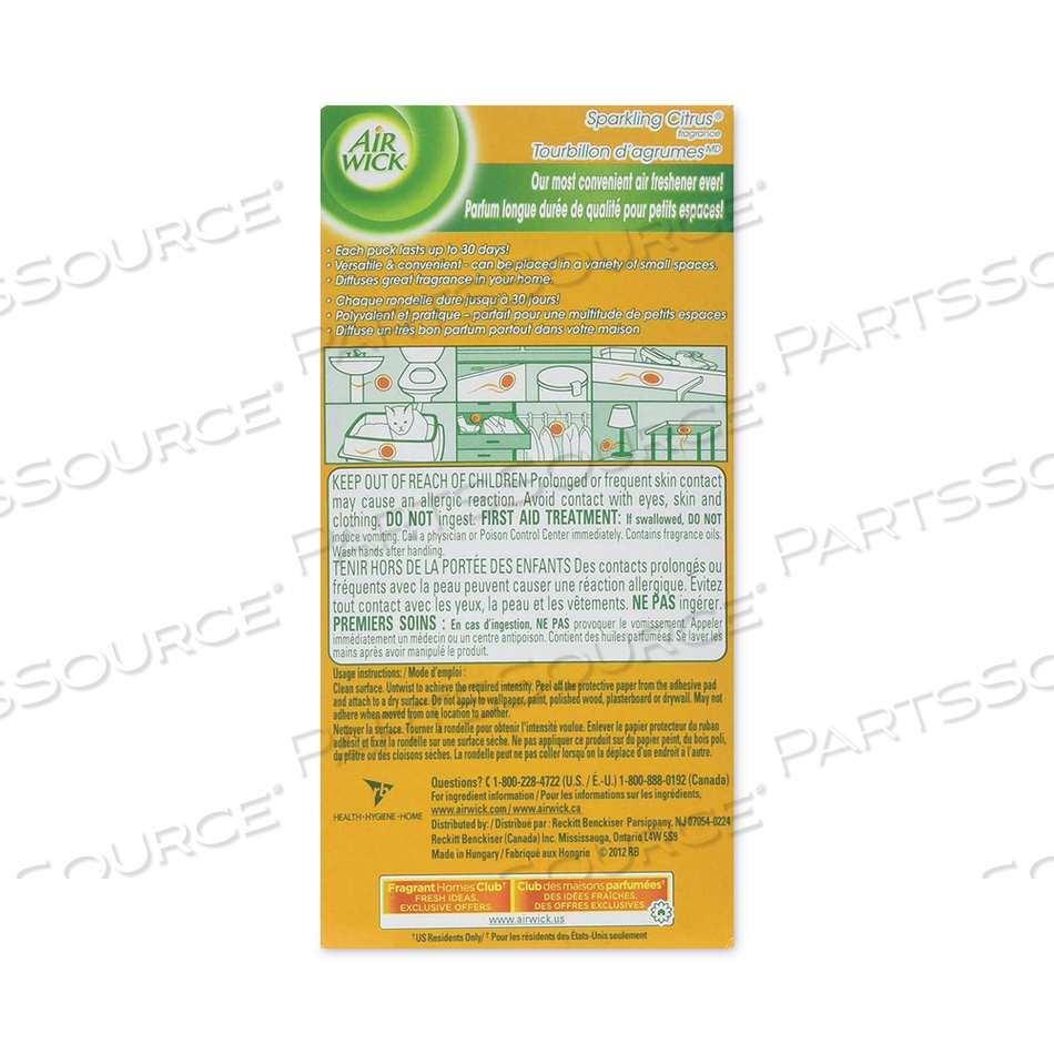 STICK UPS AIR FRESHENER, 2.1 OZ, SPARKLING CITRUS by Air Wick