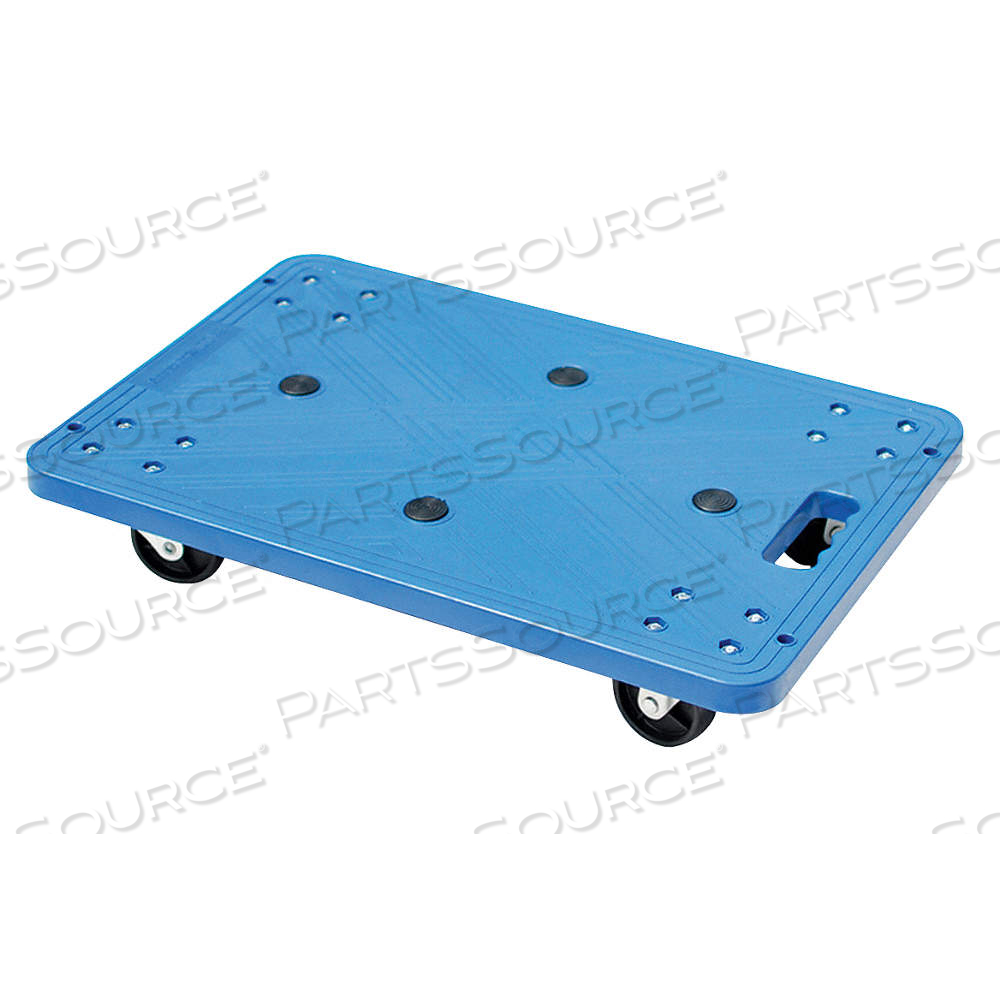 SOLID-DECK PLASTIC GENERAL PURPOSE DOLLY, 220 LB LOAD CAPACITY, (4) SWIVEL, BLUE by Approved Vendor SOLID-DECK PLASTIC GENERAL PURPOSE DOLLY, 220 LB LOAD CAPACITY, (4) SWIVEL, BLUE by Approved Vendor