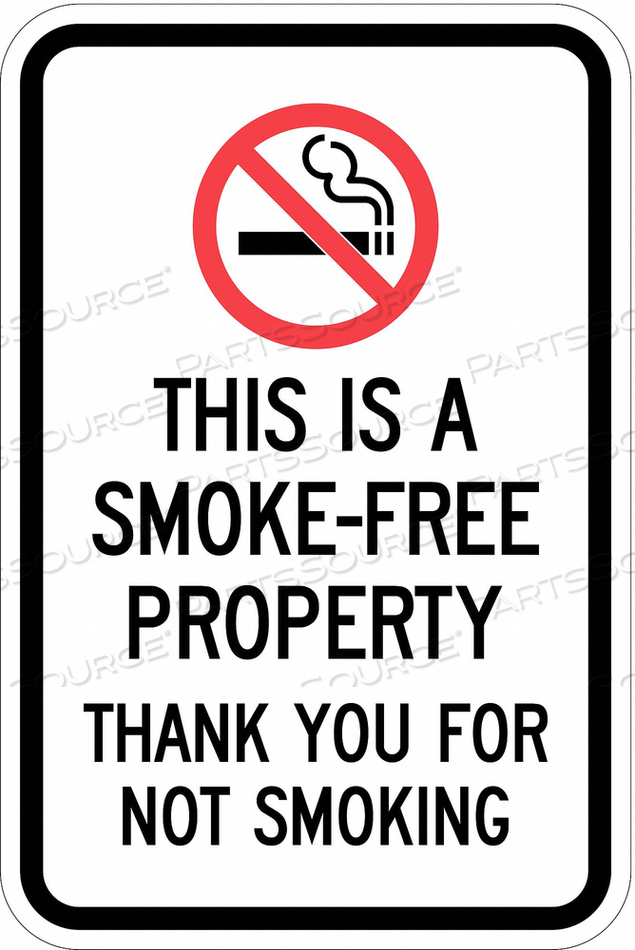 PROPERTY SIGN SMOKE-FREE 18 X 12 IN by Lyle Signs Inc.