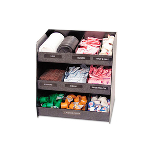 VERTICAL CONDIMENT ORGANIZER, 14-1/2"W X 11-3/4"D X 15"H, BLACK by Advantus