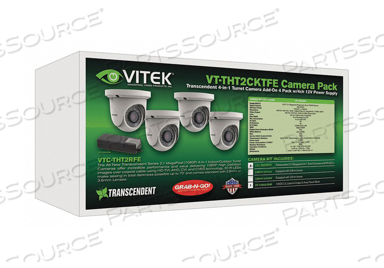 CAMERA TURRET FIXED LENS 12VDC by Vitek Industrial Video Products, Inc.