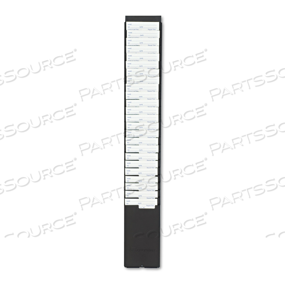 TIME CARD RACK, 25 POCKETS, PLASTIC, BLACK by Acroprint TIME CARD RACK, 25 POCKETS, PLASTIC, BLACK by Acroprint