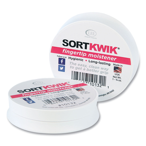 SORTKWIK FINGERTIP MOISTENERS, 1.75 OZ, PINK, 2/PACK by Lee Products